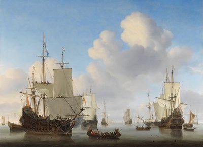 Ships in a Calm by Willem van de Velde the Younger